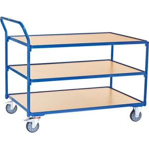 fetra® leichter Tischwagen, 3 Böden, 1200 x 800 mm fetra® leichter Tischwagen, 3 Böden, 1200 x 800 mm