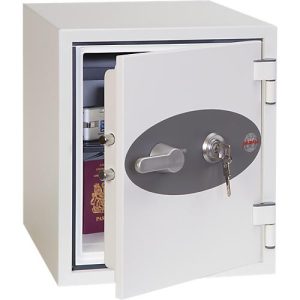 Feuerschutzschrank FS 1282 K, Schlüsselschloss, Stahl, signalweiß RAL 9003 Feuerschutzschrank FS 1282 K, Schlüsselschloss, Stahl, signalweiß RAL 9003