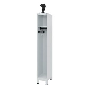 Feuerwehrspind C+P Evolo EXPERT, 1 Abteil, B 300 x T 500 x H 1850 mm, RAL 7035 Lichtgrau/RAL 7035 Lichtgrau Feuerwehrspind C+P Evolo EXPERT, 1 Abteil, B 300 x T 500 x H 1850 mm, RAL 7035 Lichtgrau/RAL 7035 Lichtgrau