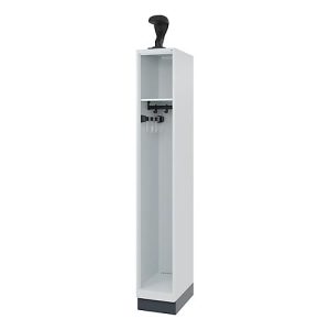 Feuerwehrspind C+P Evolo EXPERT, 1 Abteil, mit Sockel, B 300 x T 500 x H 1950 mm, RAL 7035 Lichtgrau/RAL 7016 Anthrazitgrau Feuerwehrspind C+P Evolo EXPERT, 1 Abteil, mit Sockel, B 300 x T 500 x H 1950 mm, RAL 7035 Lichtgrau/RAL 7016 Anthrazitgrau