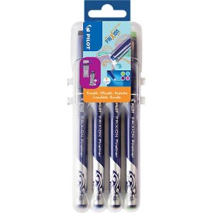 Fineliner FriXion 4er-Set Neon, Kunststoffspitze, Strichstärke 0,45 mm, radierbar, 4 Neonfarben Fineliner FriXion 4er-Set Neon, Kunststoffspitze, Strichstärke 0,45 mm, radierbar, 4 Neonfarben