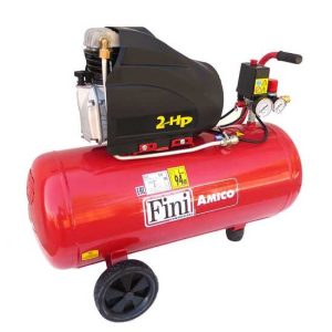 FINI AMICO 50 MK 2400 – Elektrischer tragbarer Kompressor mit Wagen – Motor 2 PS – 50 Lt