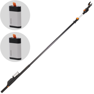 Fiskars eTree Pruner Bypass – Akku-Schneidgiraffe – 240/400 cm – 24V – 2x 12V 4Ah Fiskars eTree Pruner Bypass – Akku-Schneidgiraffe – 240/400 cm – 24V – 2x 12V 4Ah