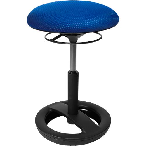 Fitness-Hocker SITNESS BOB, ergonomisches Sitzen, Sitzhöhe 440 bis 570 mm, blau, Gestell schwarz pulverbeschichtet