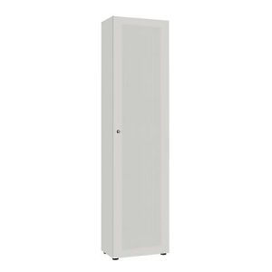 Flügeltürenschrank 1-türig, weißaluminium Flügeltürenschrank 1-türig, weißaluminium