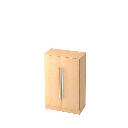 Flügeltürenschrank 3 OH, B 800 x T 420 x H 1270 mm, Ahorn-Dekor