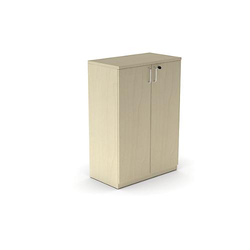 Flügeltürenschrank BEXXSTAR, 3 Ordnerhöhen, Holztüren, H 1155 mm, Ahorn-Dekor