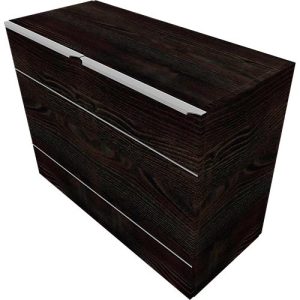 Flügeltürenschrank QUANDOS BOX, 2 Ordnerhöhen, B 1000 x T 440 x H 748 mm, Mooreiche Flügeltürenschrank QUANDOS BOX, 2 Ordnerhöhen, B 1000 x T 440 x H 748 mm, Mooreiche