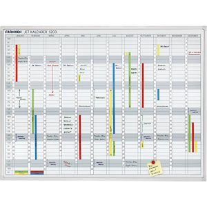 Franken Jahreskalender JetKalender JK1203, magnethaftend, Ablageschale, Großformat, B 1200 x H 900 mm, Stahl & Aluminium, weiß Franken Jahreskalender JetKalender JK1203, magnethaftend, Ablageschale, Großformat, B 1200 x H 900 mm, Stahl & Aluminium, weiß