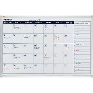 Franken Kalender X-tra!Line VO-7, Monats- oder 7-Tageübersicht, magnethaftend, Ablageschale, B 900 x H 600 mm, Stahl & Aluminium, weiß Franken Kalender X-tra!Line VO-7, Monats- oder 7-Tageübersicht, magnethaftend, Ablageschale, B 900 x H 600 mm, Stahl & Aluminium, weiß