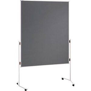 Franken Moderationstafel ECO, 1200 x 1500 mm, beidseitig, mit Rollen, grau/Filz, ECO-UMTF12R Franken Moderationstafel ECO, 1200 x 1500 mm, beidseitig, mit Rollen, grau/Filz, ECO-UMTF12R