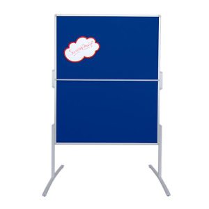 Franken Moderationstafel PRO, klappbar, beidseitig verwendbar, B 1200 x H 1500 mm, Filz, blau, MT880303 Franken Moderationstafel PRO, klappbar, beidseitig verwendbar, B 1200 x H 1500 mm, Filz, blau, MT880303