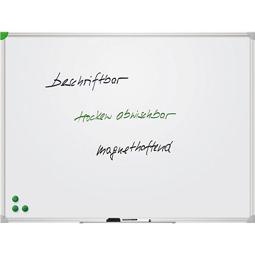 Franken Whiteboard U-Act!Line®, Hoch- & Querformat, emailliert, magnethaftend, recycelbar, mit Ablageschale, B 1200 x H 900 mm