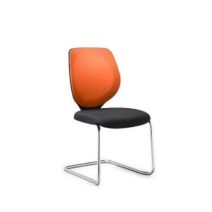 Freischwinger GIROFLEX 353, mit Netzrücken, Präzisionsstahlrohr stapelbar, o. Armlehnen, orange/schwarz Freischwinger GIROFLEX 353, mit Netzrücken, Präzisionsstahlrohr stapelbar, o. Armlehnen, orange/schwarz