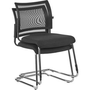 Freischwinger SEAT POINT, Netz, ohne Armlehnen, stapelbar, im 2er-Set, schwarz Freischwinger SEAT POINT, Netz, ohne Armlehnen, stapelbar, im 2er-Set, schwarz