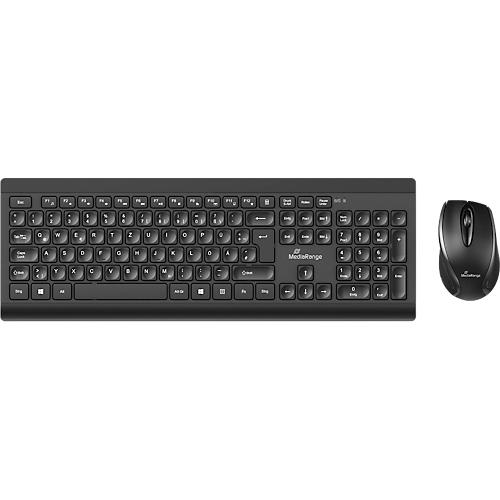 Funk-Tastatur/Maus-Set MediaRange MROS104, Tastatur 105 Tasten, 5-Tasten Maus
