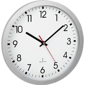 Funk-Wanduhr, aus Kunststoff, Batteriebetrieb Funk-Wanduhr, aus Kunststoff, Batteriebetrieb
