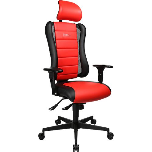 Gaming Stuhl SITNESS RS, 3D-Sitzfläche, Synchronmechanik, Sitzzeit 8 Std., schwarz/rot