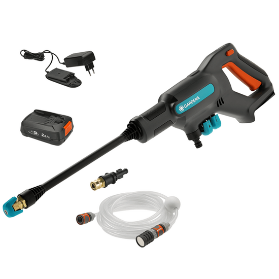 Gardena AcquaClean 24/18V Akku-Hochdruckreiniger- Pistole Gardena mit 2.5A Lithium-Akku