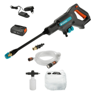 Gardena AcquaClean 24/18V Lithium Hochdruckreiniger-Pistole – mit 2.5A Lithium-Akku Gardena AcquaClean 24/18V Lithium Hochdruckreiniger-Pistole – mit 2.5A Lithium-Akku