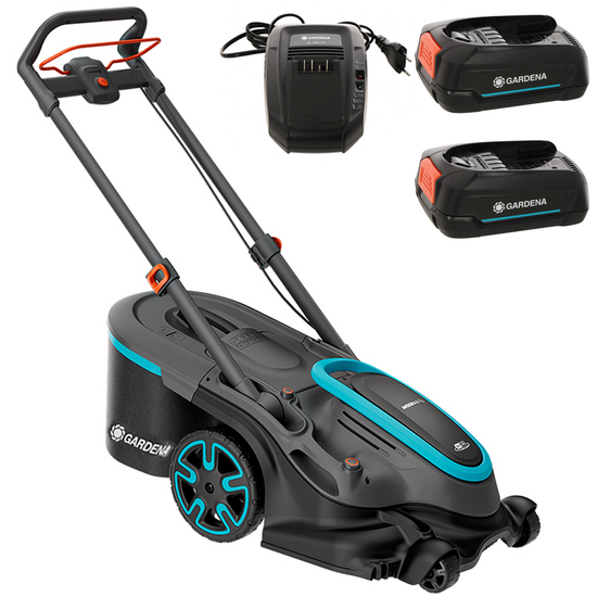 Gardena PowerMax Duo 46/36V P4A - Akku-Rasenmäher - 2x18V 2,5Ah - Schnittbreite 46 cm