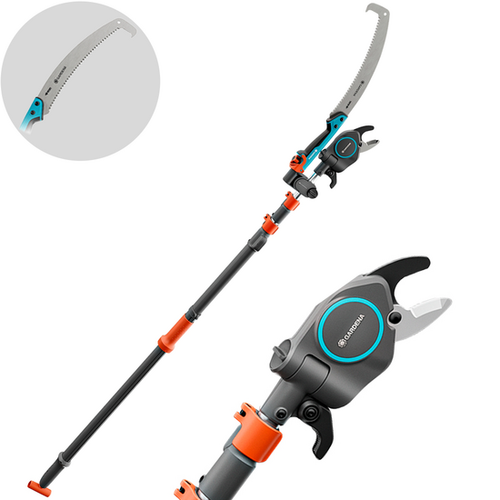 Gardena StarCut Pro L - Astschere auf Teleskopstange 175-400cm + Astsäge 34 cm - Ø32mm