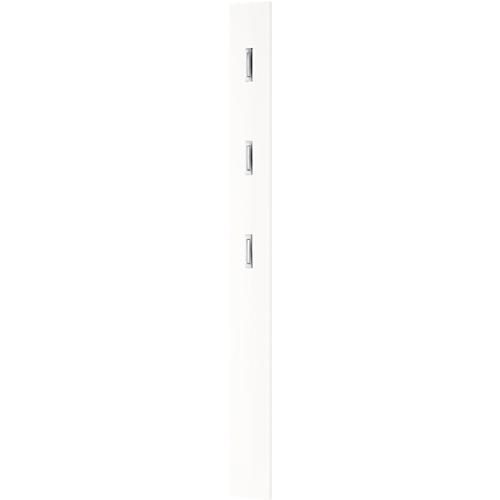 Garderobenpaneel Susanna, Wandmontage, 3 Klapphaken, bis 5 kg, B 150 x T 40 x H 1700 mm, MDF, weiß
