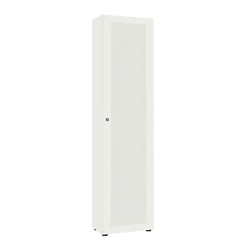 Garderobenschrank, 1-türig, B 60 cm, 6OH, weiß