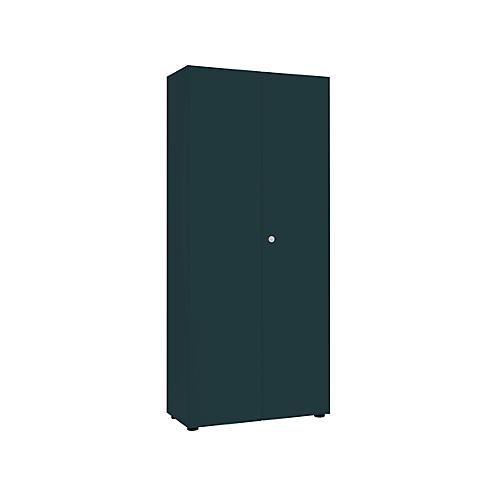 Garderobenschrank, 2-türig, B 80 cm, 6OH, graphit