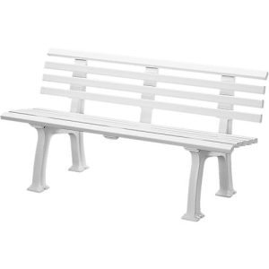 Gartenbank, 3-Sitzer, L 1500 mm, weiß Gartenbank, 3-Sitzer, L 1500 mm, weiß