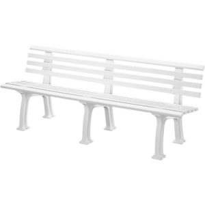 Gartenbank, 4-Sitzer, L 2000 mm, weiß Gartenbank, 4-Sitzer, L 2000 mm, weiß