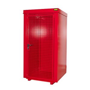 Gasflaschencontainer BAUER GFC-B M0, B 1090 x T1185 x H 2205, für 9 Gasflaschen, feuerbeständig, abschließbar, rot Gasflaschencontainer BAUER GFC-B M0, B 1090 x T1185 x H 2205, für 9 Gasflaschen, feuerbeständig, abschließbar, rot