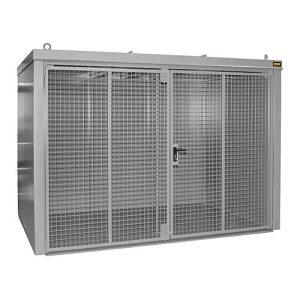 Gasflaschencontainer BAUER GFC-B M4, B 1570 x T 3120 x H 2295, für 60 Gasflaschen, feuerbeständig, abschließbar, grau Gasflaschencontainer BAUER GFC-B M4, B 1570 x T 3120 x H 2295, für 60 Gasflaschen, feuerbeständig, abschließbar, grau