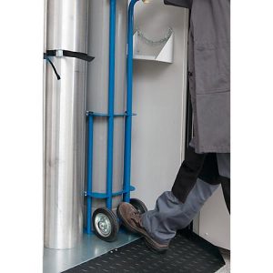 Gasflaschenwagen asecos, für Druckgasflaschenschränke, Stahl, B 320 x T 335 x H 1290 mm, 1×50-L-Flasche Gasflaschenwagen asecos, für Druckgasflaschenschränke, Stahl, B 320 x T 335 x H 1290 mm, 1×50-L-Flasche