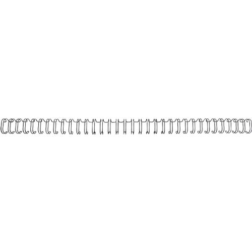 GBC Drahtbinderücken WireBind, A4, 34 Ringe, 14 mm für max. 125 Seiten, 100 Stück, schwarz