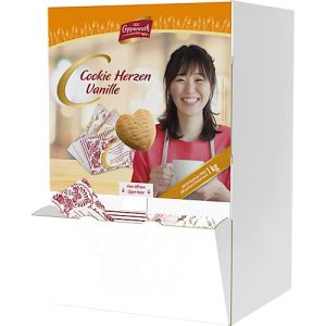 Gebäck Coppenrath Cookie Herzen Vanille, zarte Vanillekekse, 200 Stück, 1 kg Gebäck Coppenrath Cookie Herzen Vanille, zarte Vanillekekse, 200 Stück, 1 kg