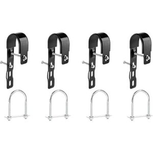 Geländer Set für Balkonkraftwerk HEPA Solar Premium 800, 4 Haken & 4 C-Schellen inkl. Bolzen, Stahl, schwarz Geländer Set für Balkonkraftwerk HEPA Solar Premium 800, 4 Haken & 4 C-Schellen inkl. Bolzen, Stahl, schwarz