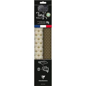 Geschenkverpackungs-Set Clairefontaine, gold-schwarz, 2 Tinyrollen Geschenkpapier L 5 m x B 350 mm, Geschenkband L 20 m & 10 Geschenkanhänger Geschenkverpackungs-Set Clairefontaine, gold-schwarz, 2 Tinyrollen Geschenkpapier L 5 m x B 350 mm, Geschenkband L 20 m & 10 Geschenkanhänger