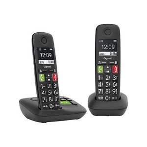 Gigaset E290A Duo – Schnurlostelefon – Anrufbeantworter mit Rufnummernanzeige – ECO DECTGAP – Schwarz + zusätzliches Handset Gigaset E290A Duo – Schnurlostelefon – Anrufbeantworter mit Rufnummernanzeige – ECO DECTGAP – Schwarz + zusätzliches Handset