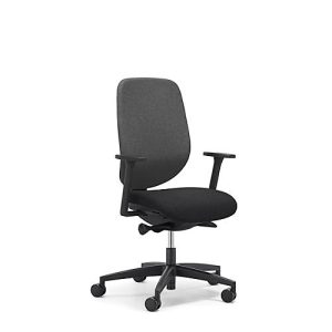 Giroflex Bürostuhl 353, mit Armlehnen, Auto-Synchronmechanik, Muldensitz, grau/schwarz Giroflex Bürostuhl 353, mit Armlehnen, Auto-Synchronmechanik, Muldensitz, grau/schwarz