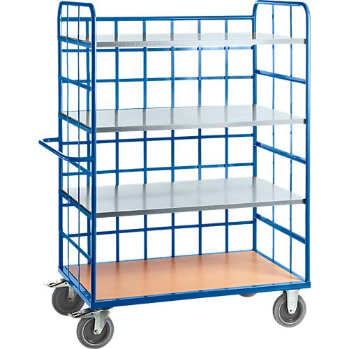 Gitter-Etagenwagen, 3 verz. Böden, L 1000 x 700 mm