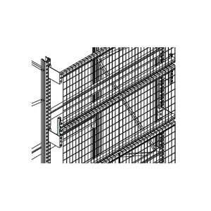 Gitterrückwand-Set, f. H 4700 u. T 1100 mm, Weite 2700 mm, inkl. Zubehör