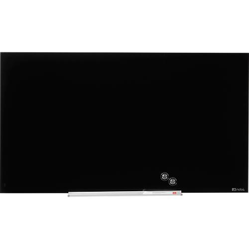 Glastafel Nobo Diamond, magnethaftend, aneinander montierbar, schwarz, 680 x 380