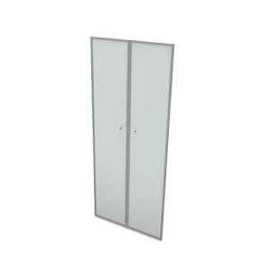 Glastür X-TIME WORK, 5 OH, satiniert, im Alurahmen, B 860 x T 5 x H 2110 mm Glastür X-TIME WORK, 5 OH, satiniert, im Alurahmen, B 860 x T 5 x H 2110 mm