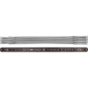 Gliedermaßstab L.2m B.14mm mm/cm EG II Alu.schwarz BMI Gliedermaßstab L.2m B.14mm mm/cm EG II Alu.schwarz BMI