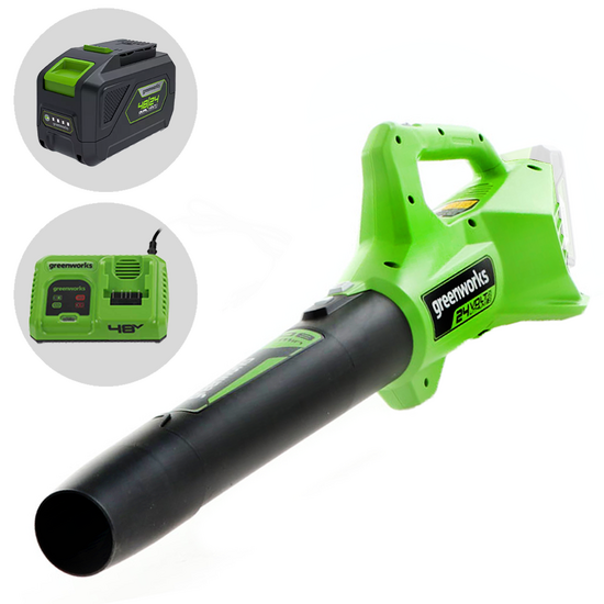 Greenworks G24ABO – 24 V Akku-Axial-Laubbläser 10 Ah