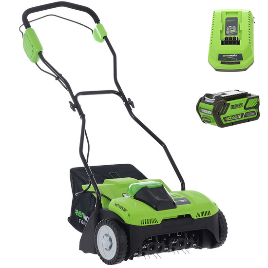 Greenworks G40DT35 - Akku-Vertikutierer - Akku 4Ah 40V