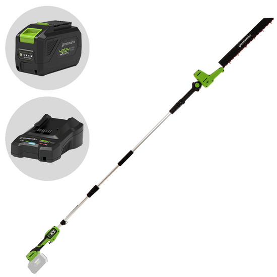 Greenworks G48PHTII - Akku Heckenschere auf Schaft - 48V 4Ah