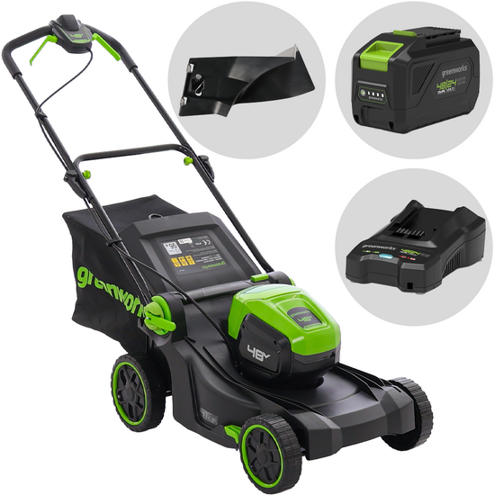 Greenworks GD48LM41II - Rasenmäher - 48V/4Ah - Schnittbreite 41 cm