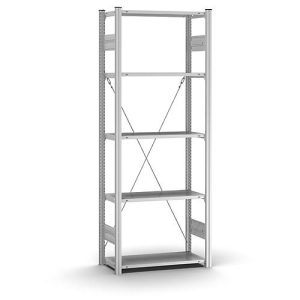 Grund-Steckregal Orion Plus, verzinkt, B 1300 x T 300 x H 2000 mm